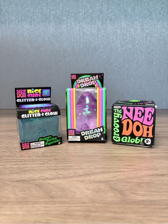 Schylling Other - NIB SHIPS TODAY NeeDoh Glitter Cube Dream Drop Groovy Glob Schylling Squishy 3pk